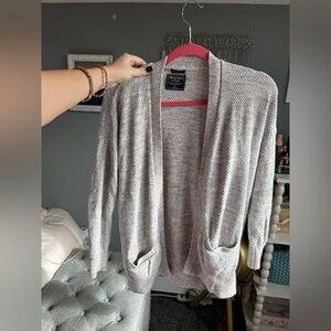Abercrombie & Fitch Light Gray Cardigan
